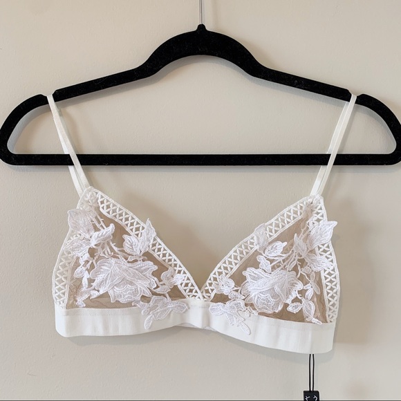 For Love & Lemons Sicily Bra Ivory Size S NWT - Picture 2 of 14